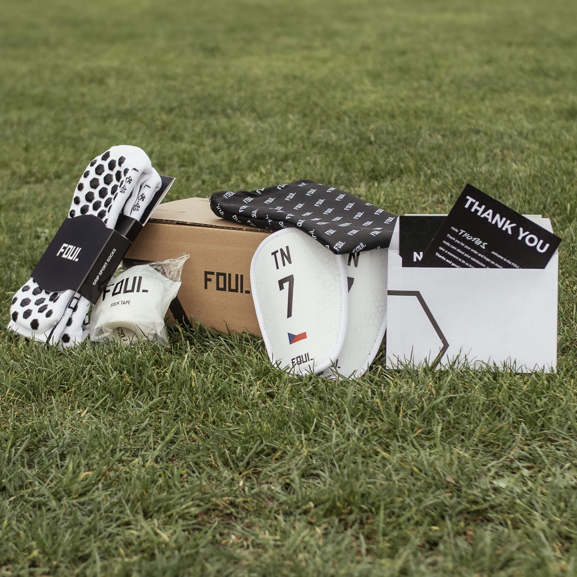 Football shin guards FOUL with ID(5)